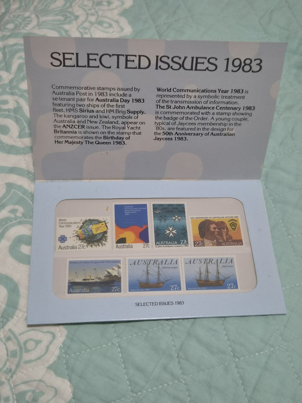 1983 Selected Issues Australia Post Office Pack 