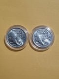 2022 & 2024 UNC 20 Cent Platypus Coins in Protective Capsules 