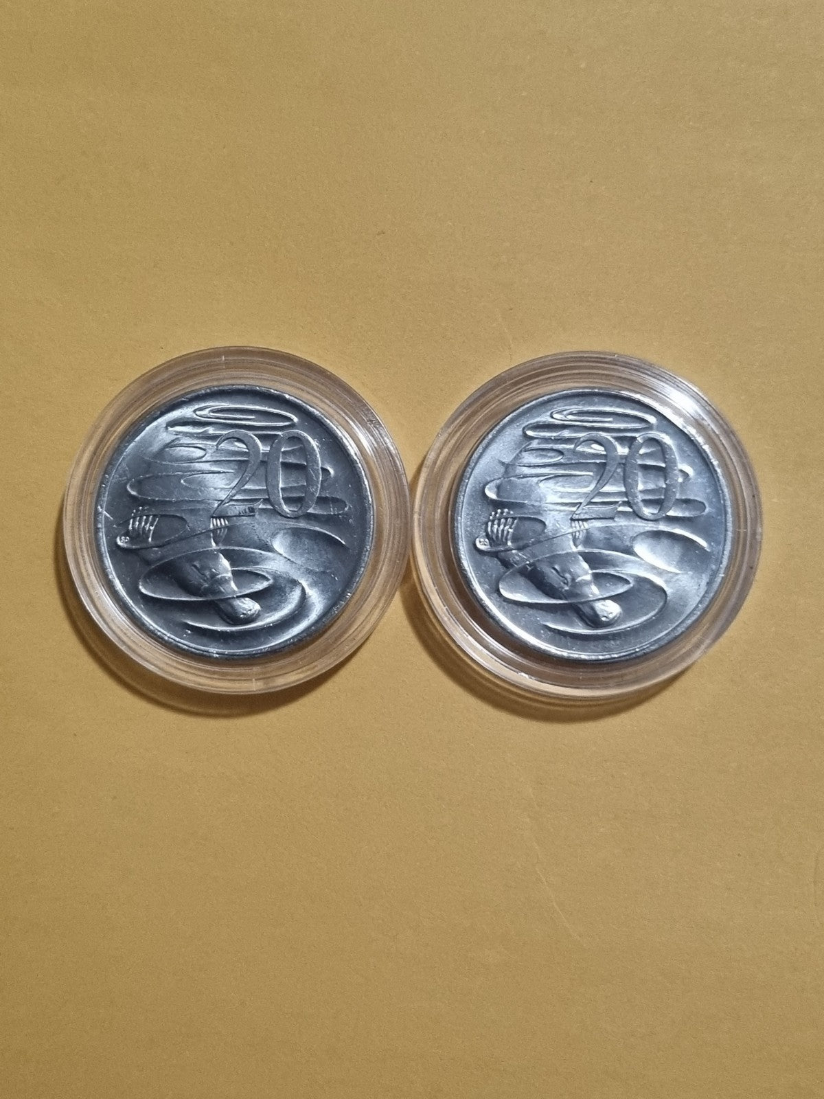 2022 & 2024 UNC 20 Cent Platypus Coins in Protective Capsules 