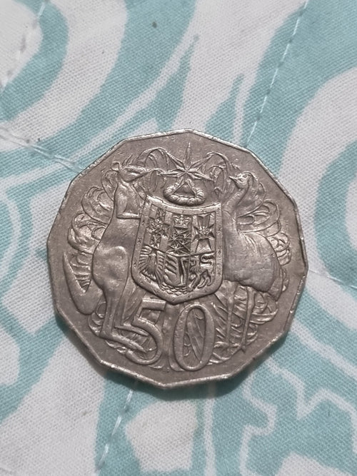 1974 50 cent  Coin - Coat of Arms