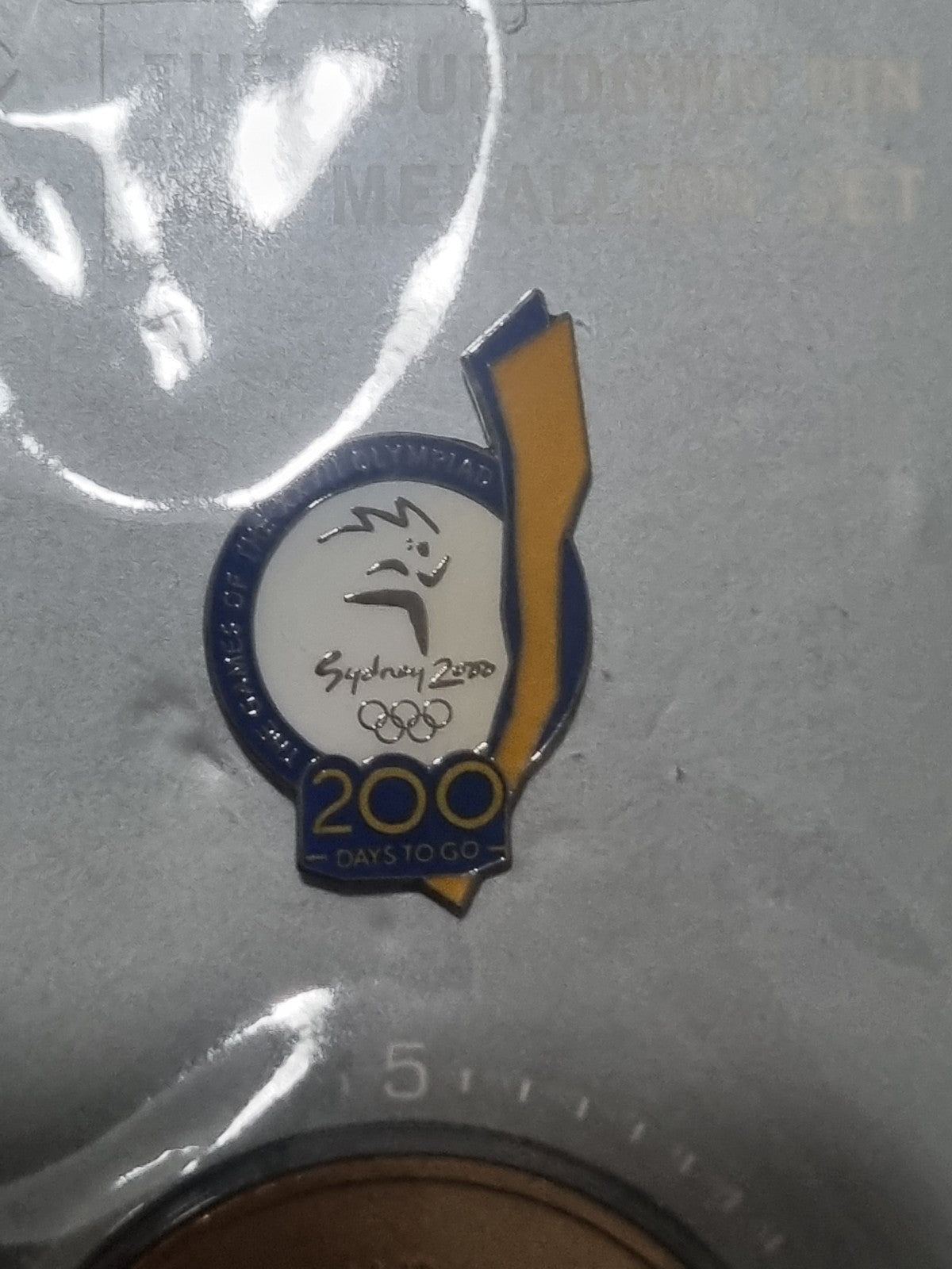 Sydney 2000 Olympics 200 Days To Go Countdown Pin and Medallion Set