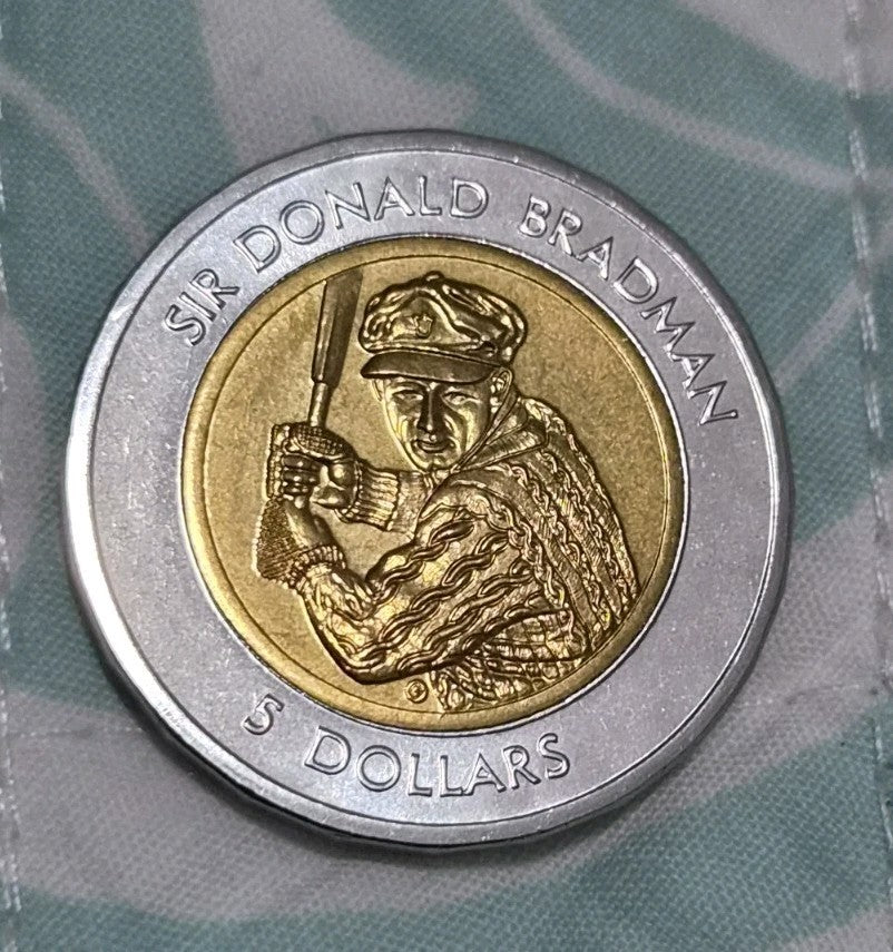 1997 $5 Sir Donald Bradman Five Dollar Coin  