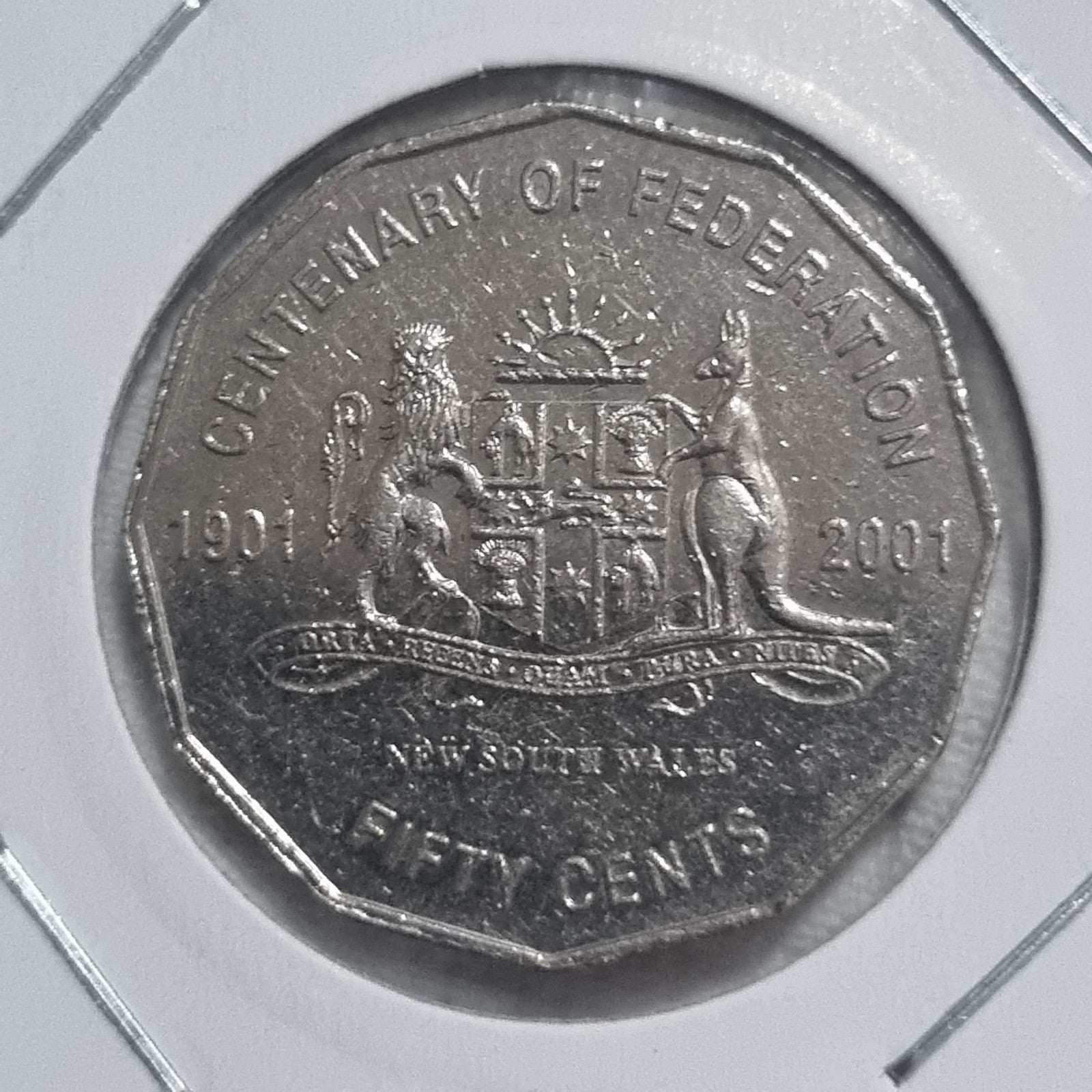2001 50 Cent Centenary Of Federation - New South Wales - Circulated 