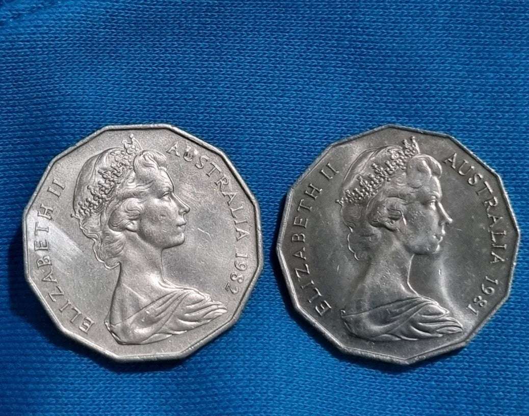 1981 & 1982 50 Cent Coins Commemorative