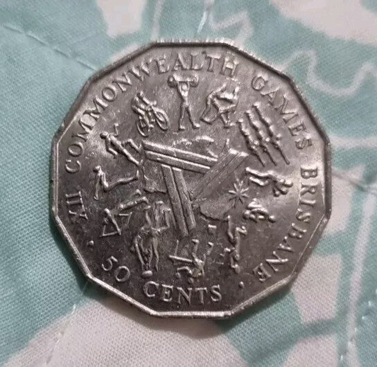 Australian 50 Cents XII Commonwealth Games in Brisbane 1982 