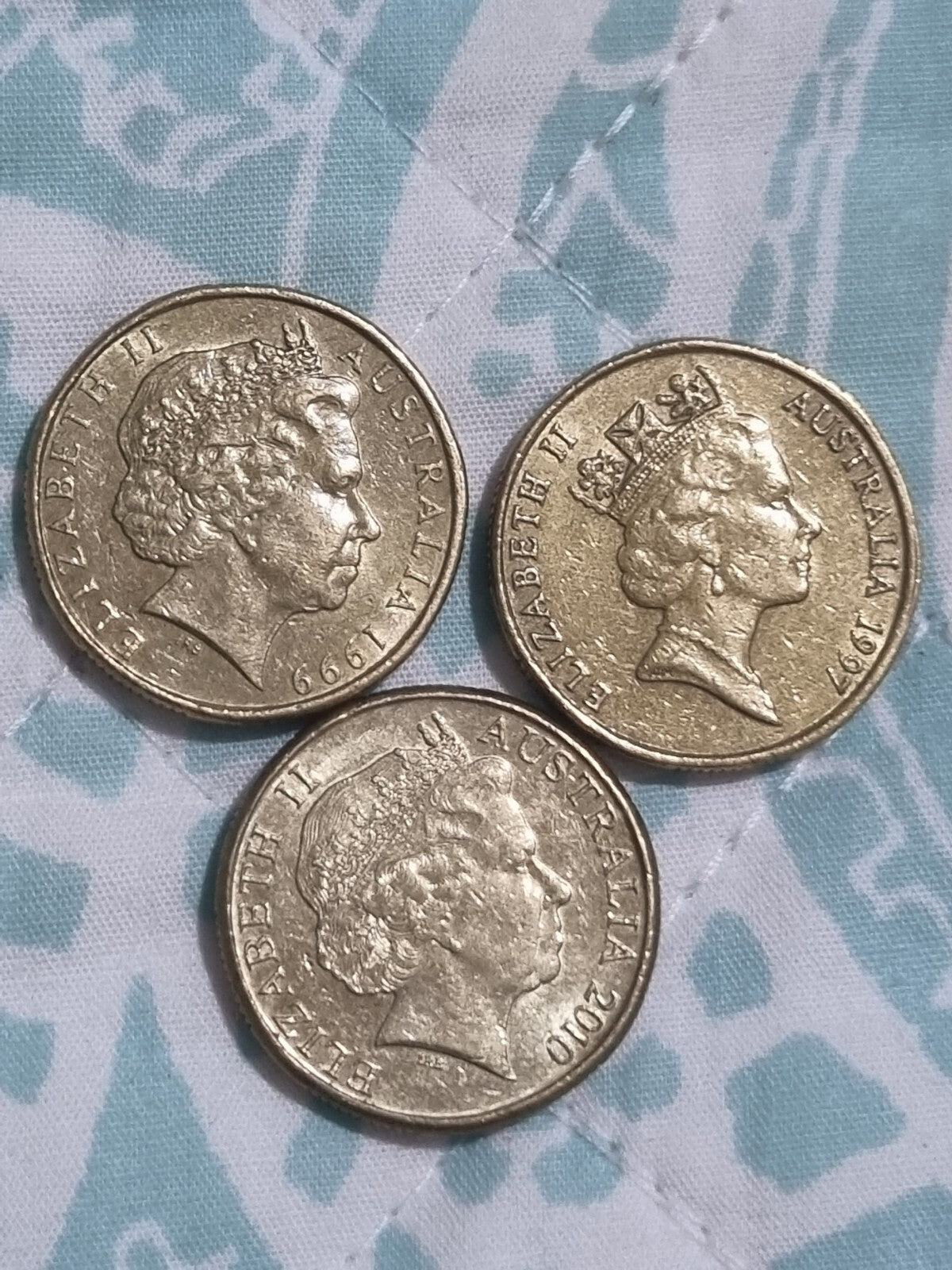 3 x $1 Coins One Dollar Commemorative 1997 , 1999 , 2010