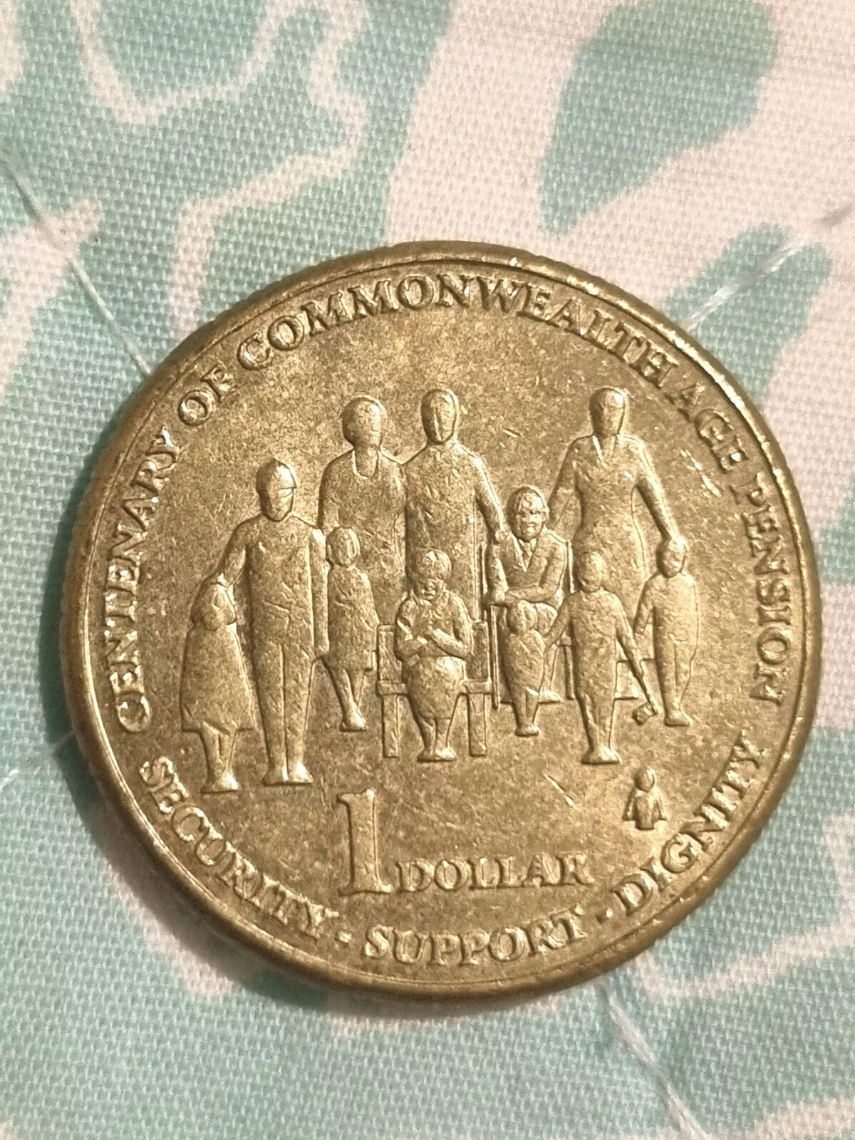 2009 $1 One Dollar Coin - Centenary Of Age Pension - Circulated 