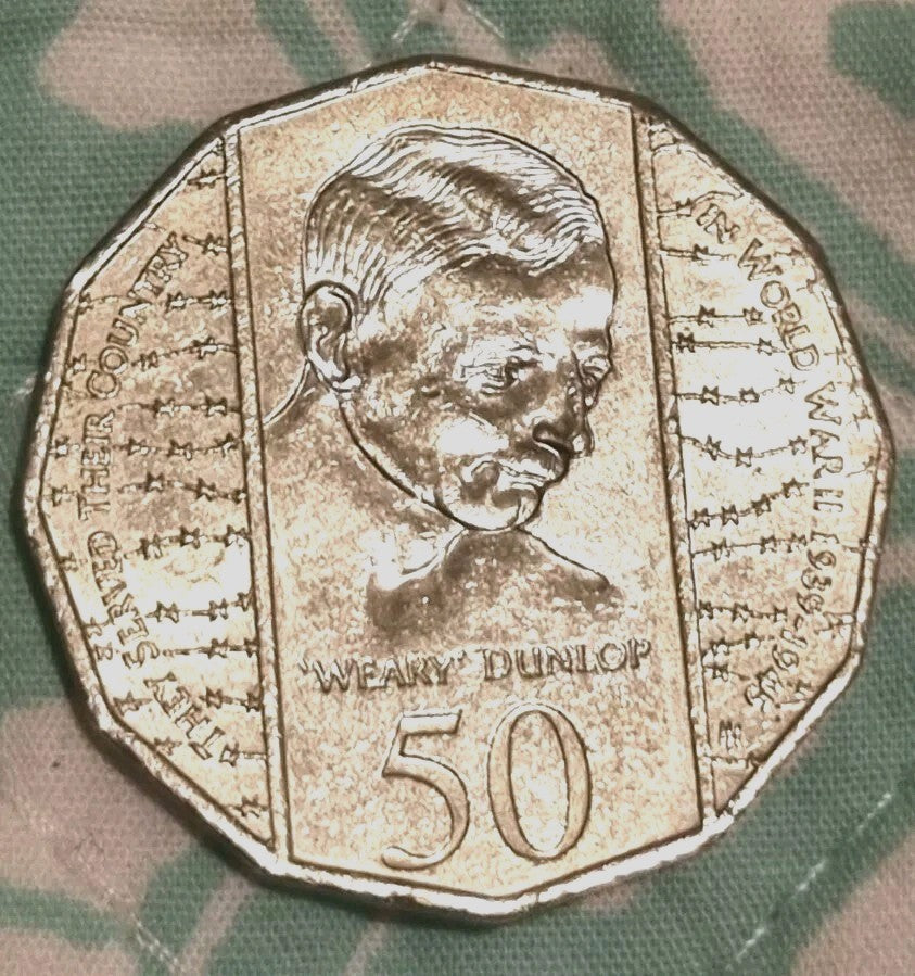 1995 AUSTRALIAN 50 CENT COIN | WEARY DUNLOP WORLD WAR II | WW2 | CIRC COND