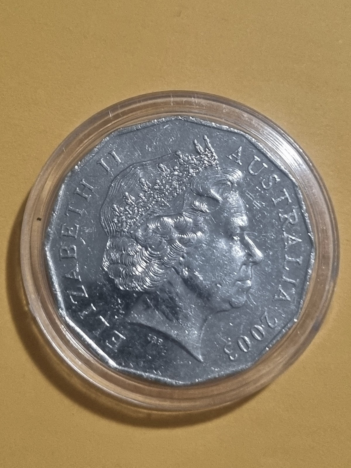 2003 Volunteers 50 Cent Coin - Lightly Circulated in Capsule 