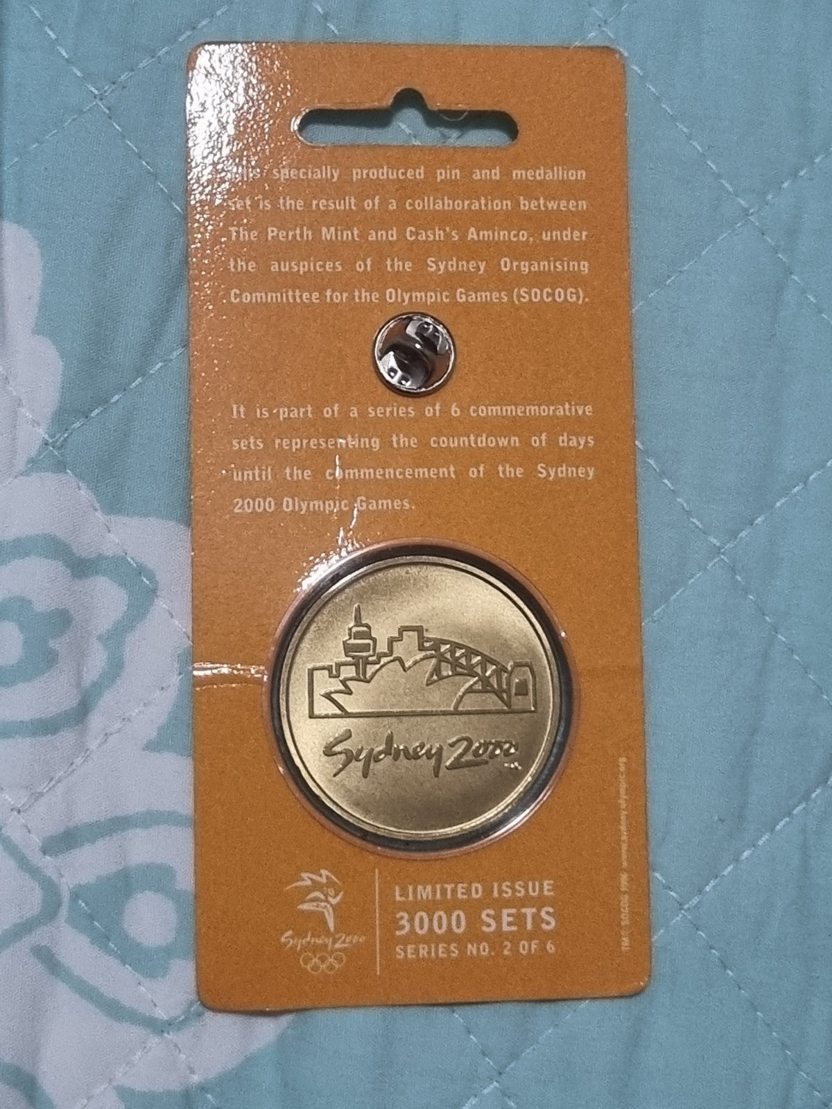 Sydney 2000 Olympics 400 Days To Go Countdown Pin and Medallion Set Limited 3000