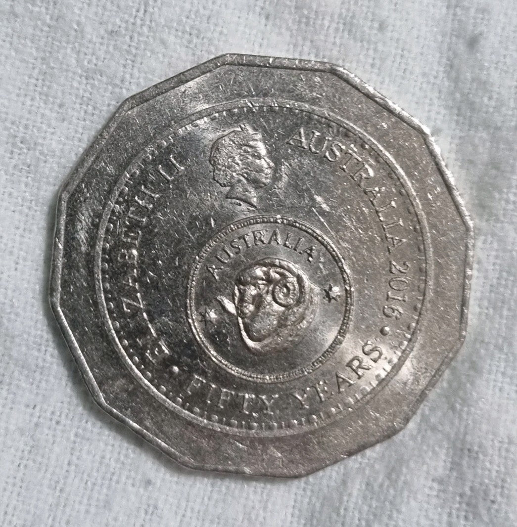 2016 Changeover 50 Cent Coin - Circulated 
