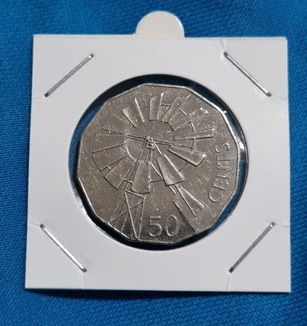 2002 aunc 50 Cent Coin - Year Of The Outback- Windmill - aUNC