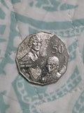 1998 Bass & Flinders 50 Cent Coin In 2x2 Holder , Lightly Circulated