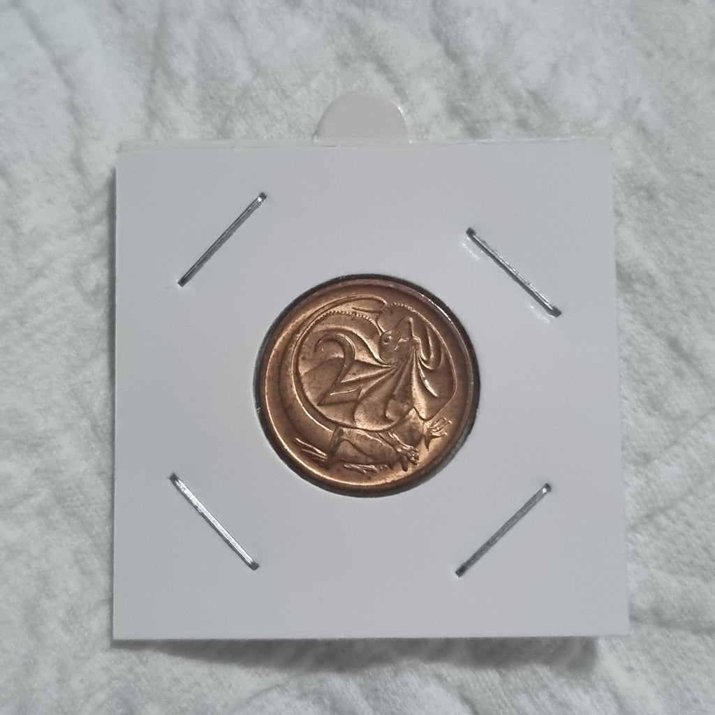 1985 Uncirculated Two Cent Coin in 2 x 2 holder - Beautiful Coin 