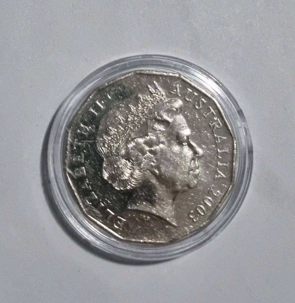 2003 50 Cent Coin Lightly Circulated In Capsule