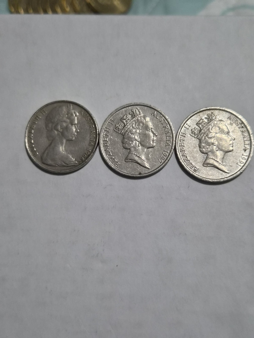 1966 , 1991 , 1997  10 Cent Coins Australian Ten Cents 