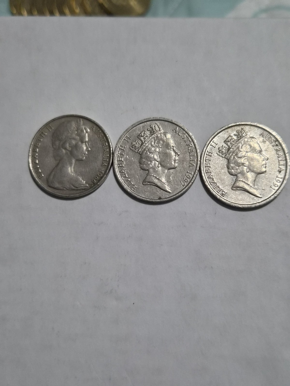 1966 , 1991 , 1997  10 Cent Coins Australian Ten Cents 
