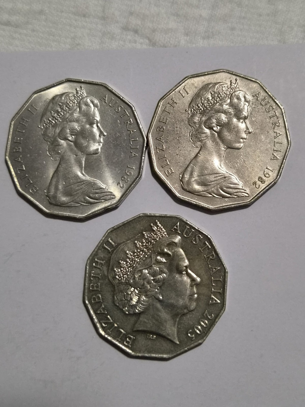 3 x 50 Cent Shiny Coins 