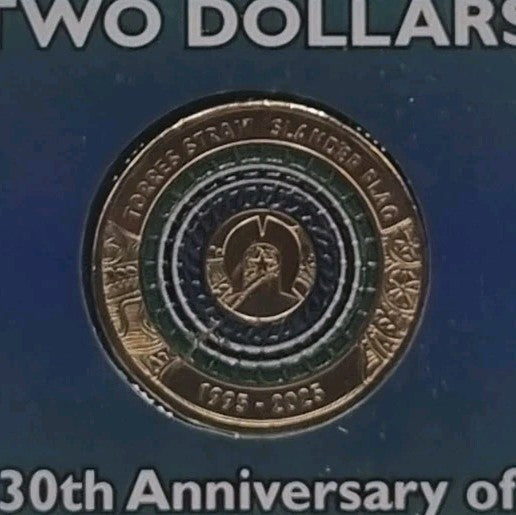 2025 UNC $2 Coin - Torres Strait Islander Flag Two Dollars In Display Case