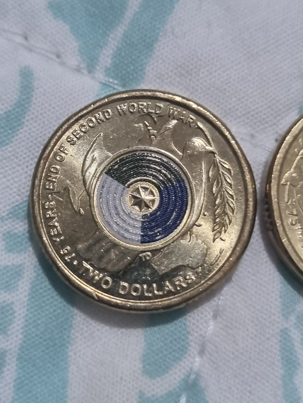 2020 75 years end WW2 + 2021 75 Years Peacekeeping $2 Two dollar coin - UNC