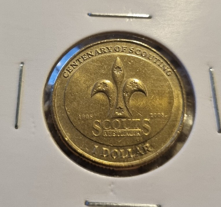 2008 $1 One Dollar Coin - Scouts Circulated In Protective 2x2 Holder 