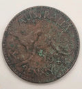 1944 Australian Penny With Dot