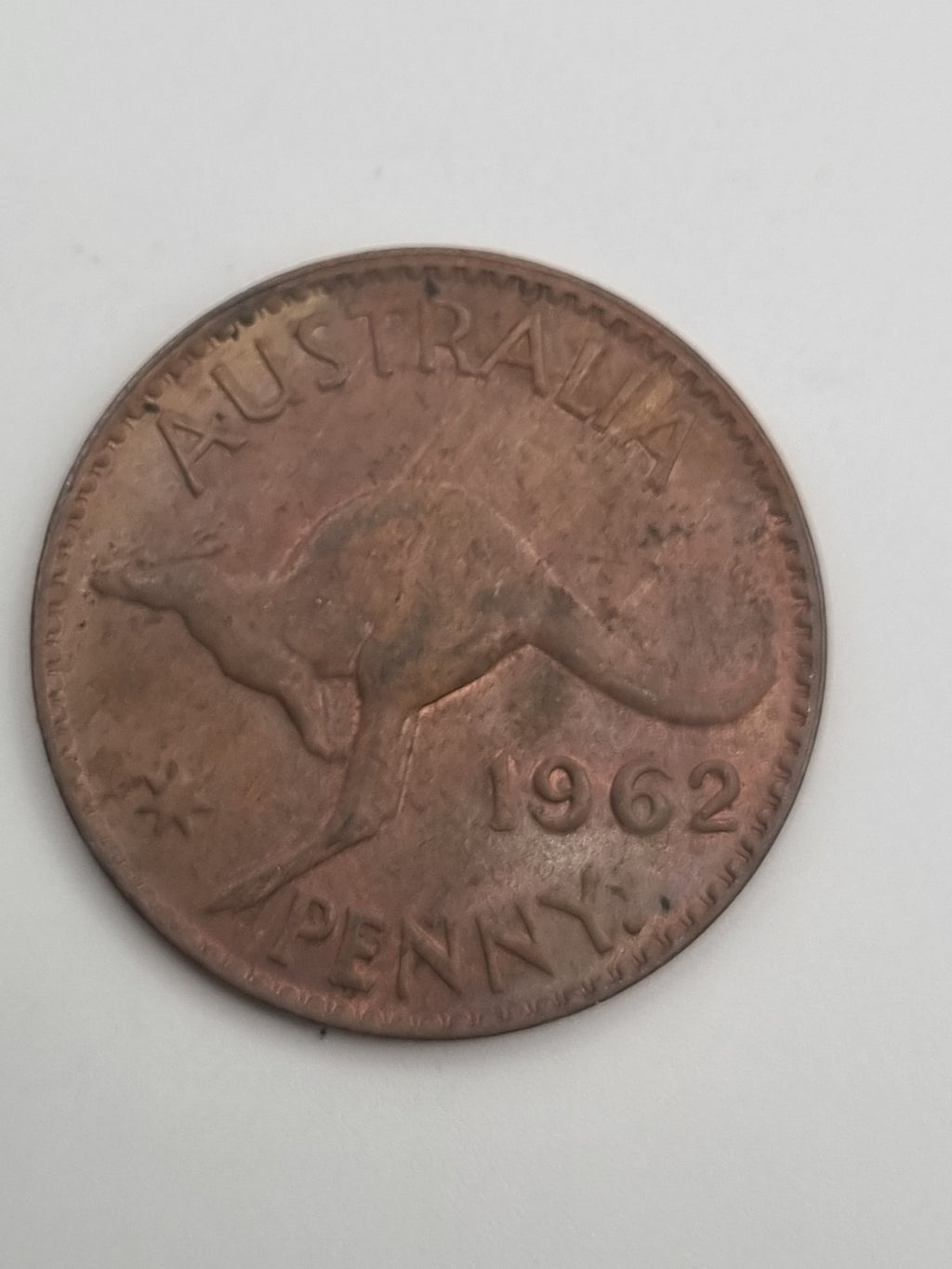 1962 Australian Penny With Dot