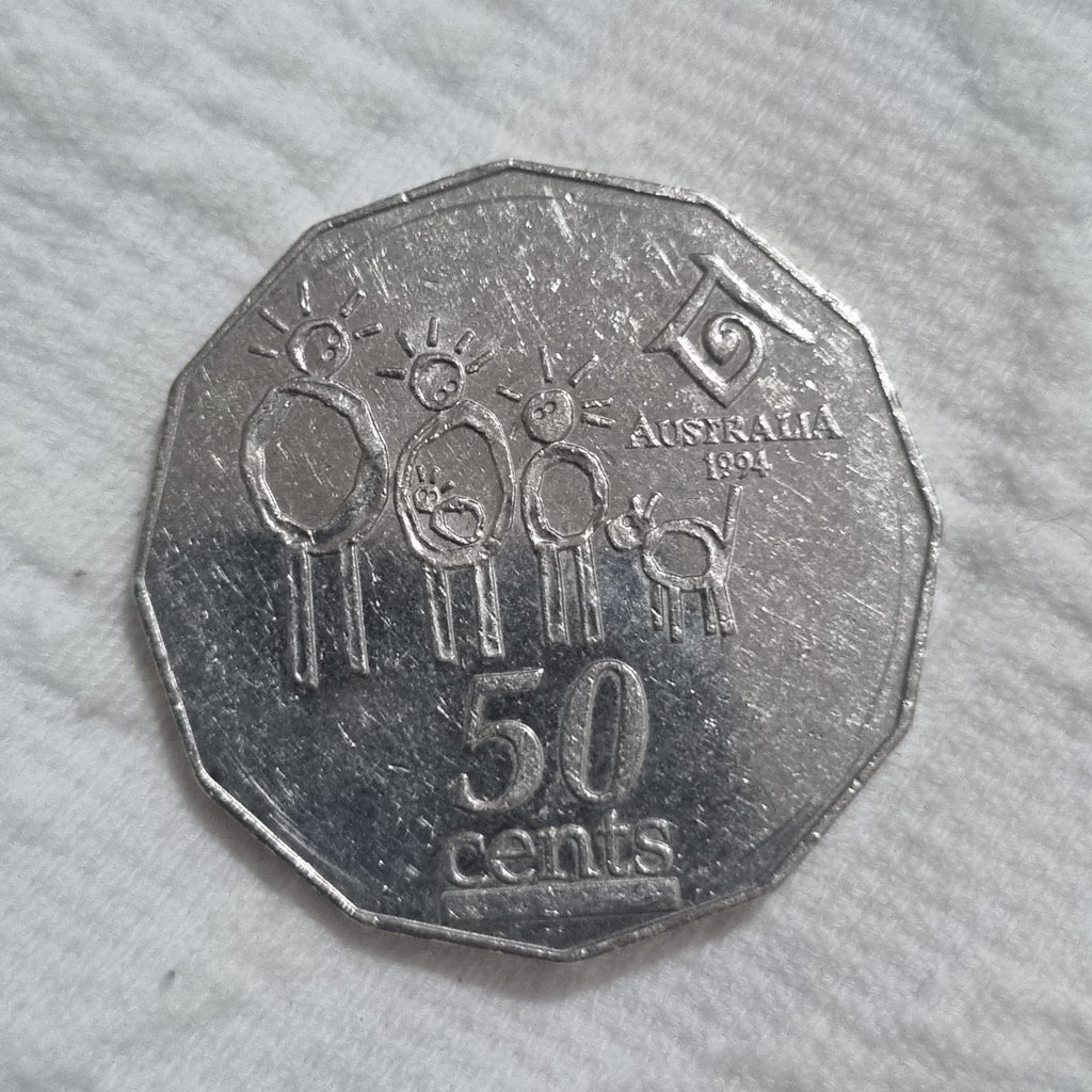 1994 50 Cent Coin - Year Of The Family - Circulated 