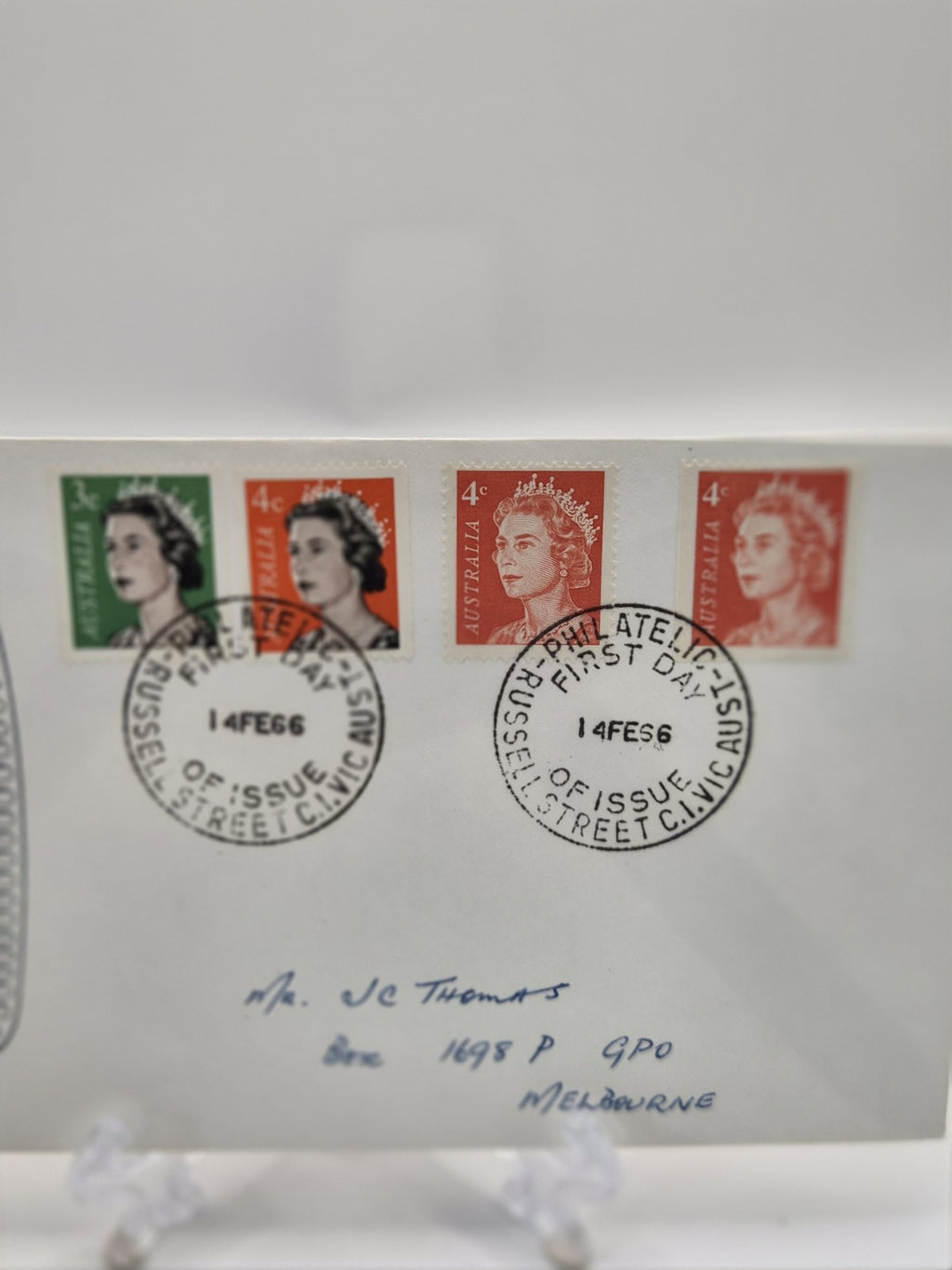 1966 Australia Queen Elizabeth 4 Stamp Set FDC - First Day Cover