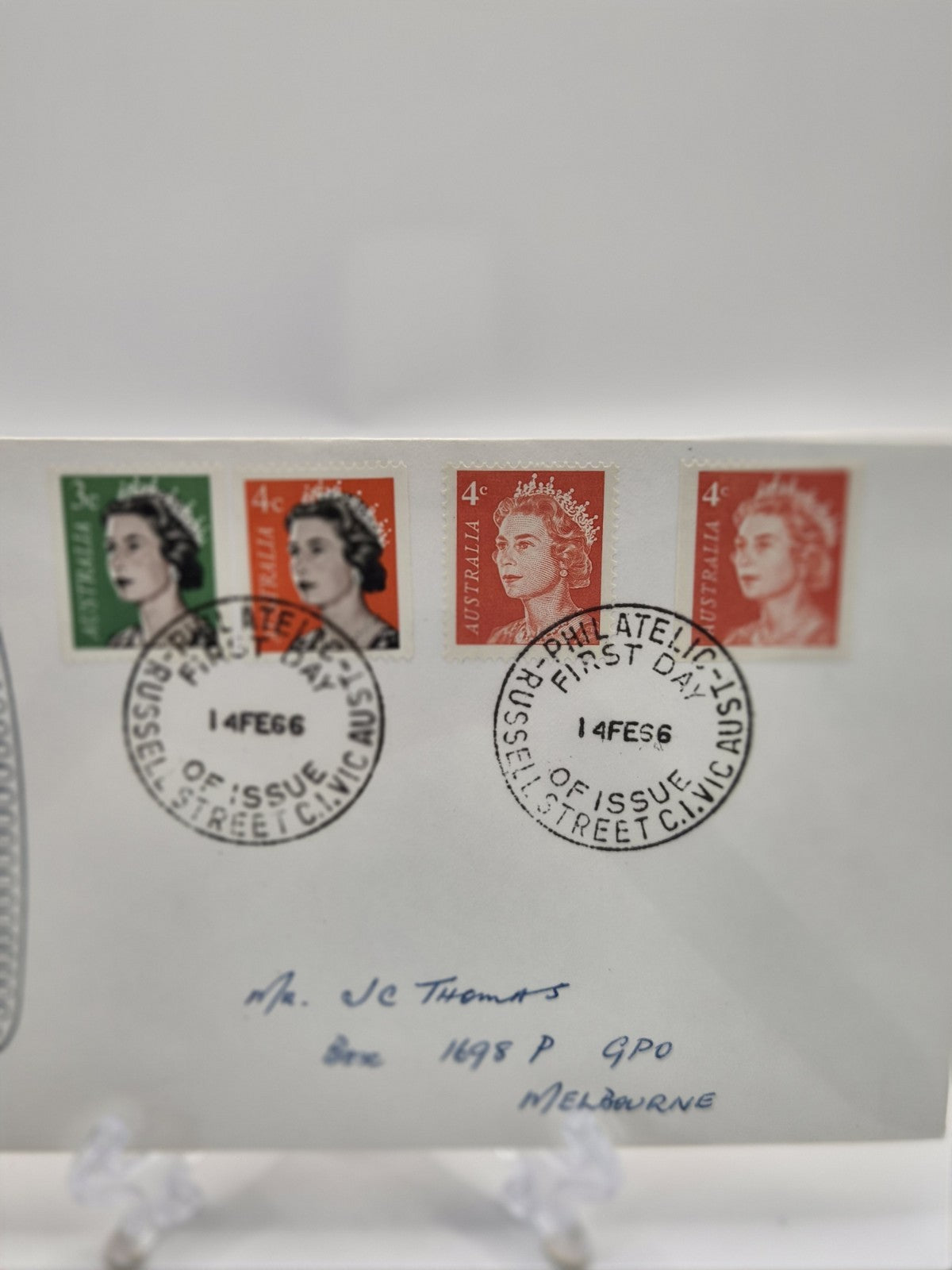 1966 Australia Queen Elizabeth 4 Stamp Set FDC - First Day Cover