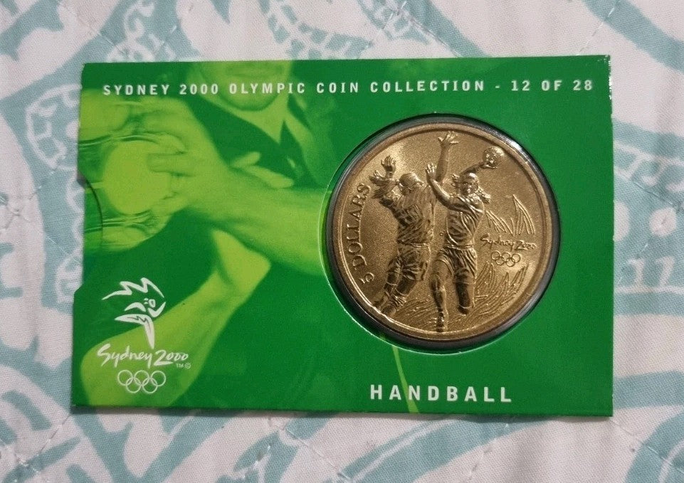 Sydney Olympics 2000 Handball $5 DOLLAR UNC