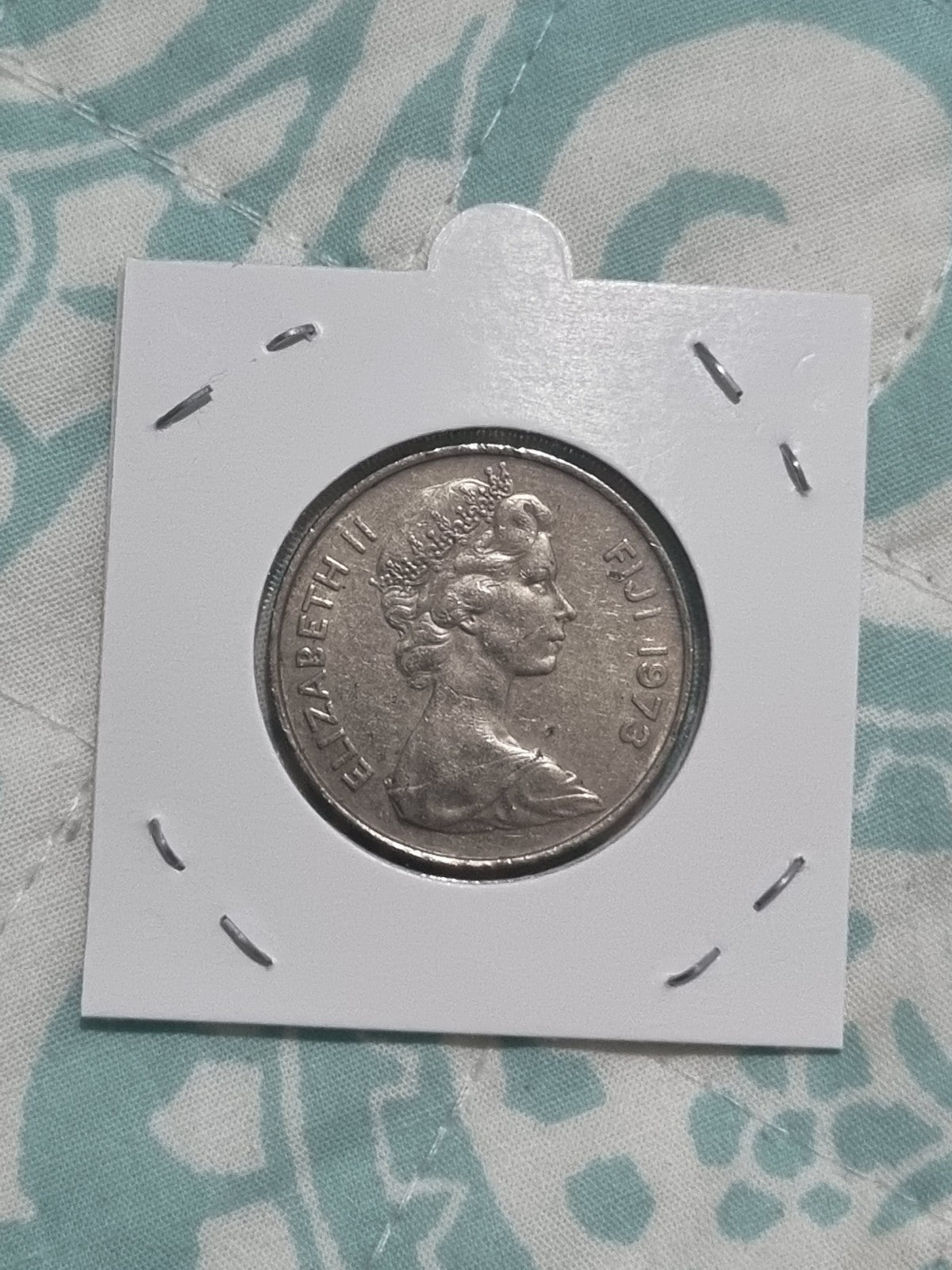 1973 20 Cent Fiji Coin In 2x2 Holder 