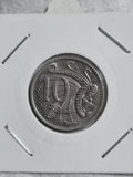 1975 10 Cent UNC Coin Australian Ten Cents In 2x2 Holder 