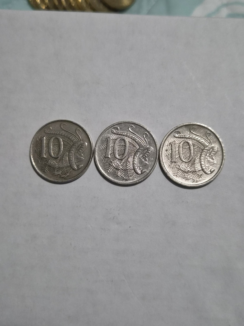 1966 , 1991 , 1997  10 Cent Coins Australian Ten Cents 