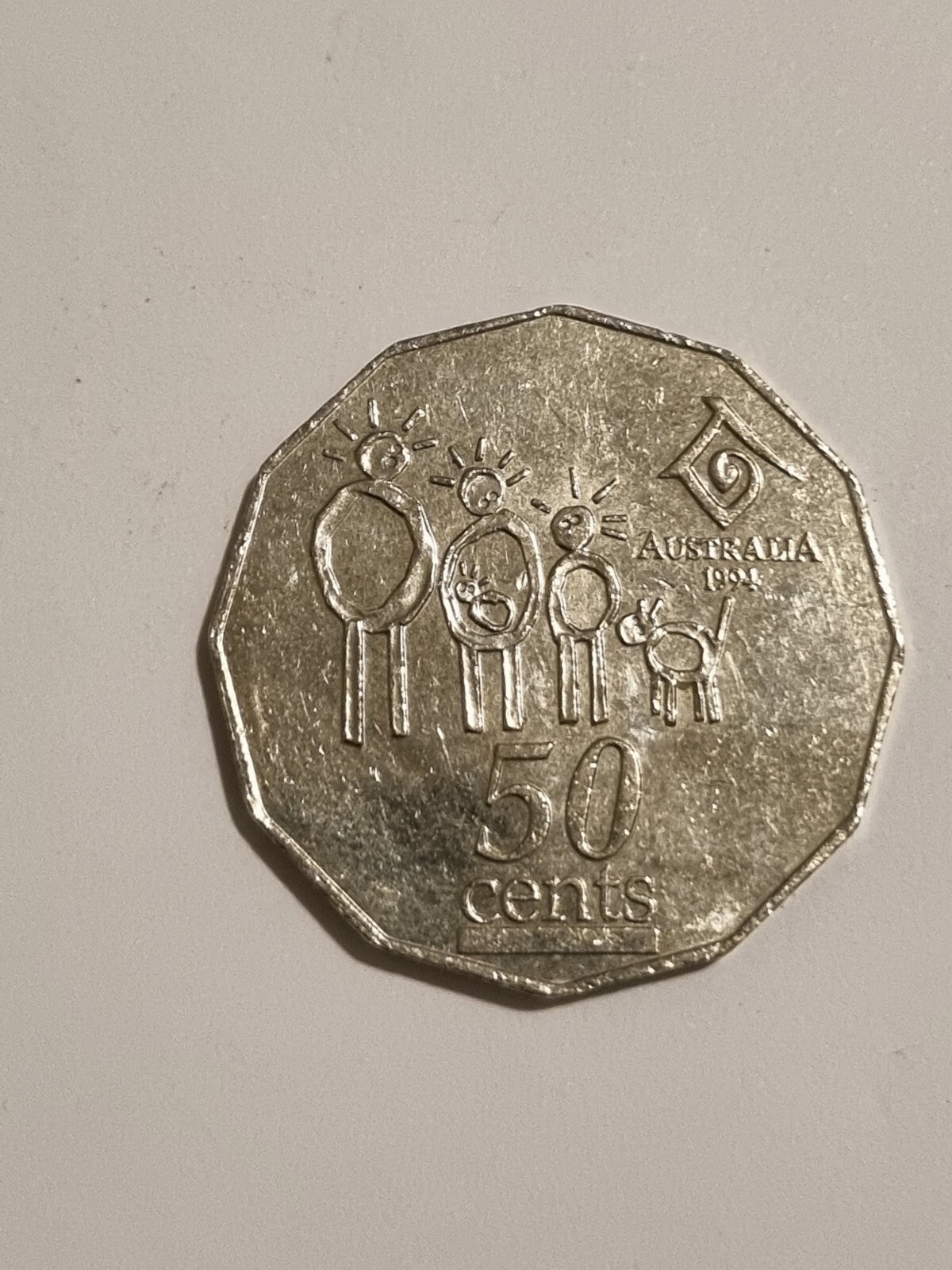 1994 50 CENT COIN - YEAR OF THE FAMILY - CIRCULATED 