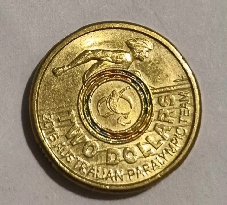 2016 Paralympic $2 Two Dollar Coin Australian aUNC