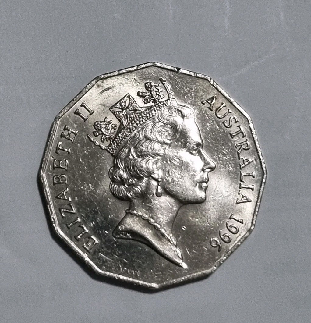 1996 - 50 Cent Coin - Coat of Arms -  aUNC or Better