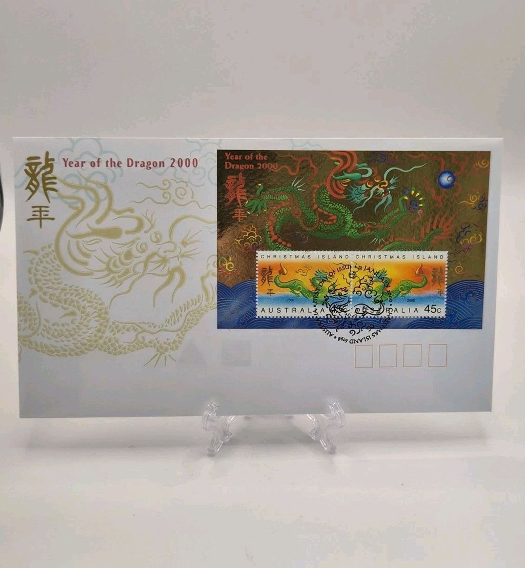 2000 Christmas Island FDC - Year of The Dragon - First Day Cover