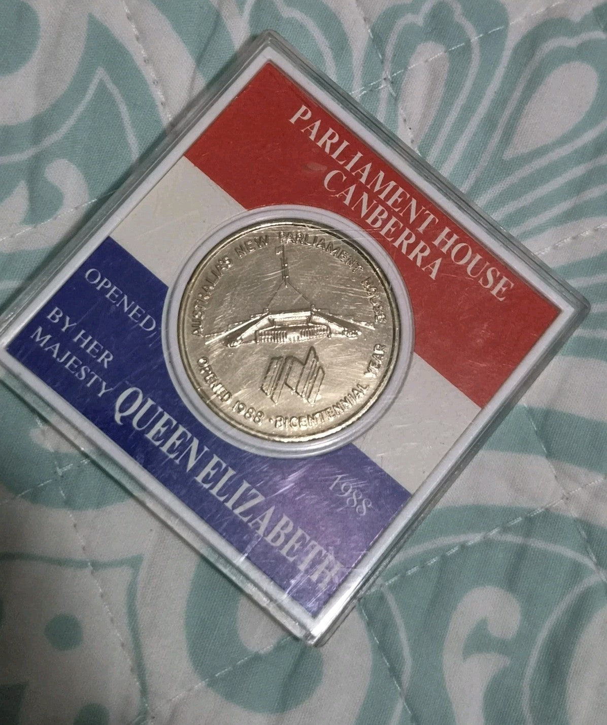 1988 Opening of NEW Parliament House Medallion In Case