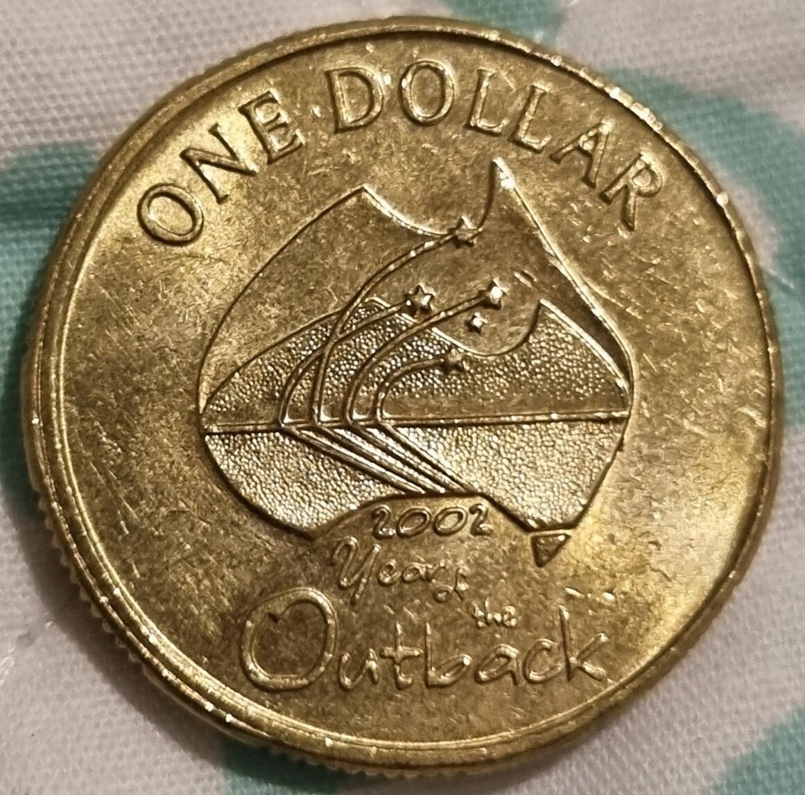 2002 $1 One Dollar Coin  - Year of The Outback - Good Circulated Condition 