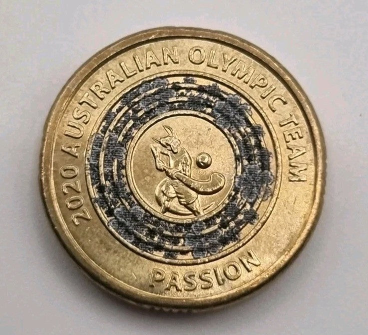 2020 Australian Olympic $2 Dollar Coin - Black Passion - Nicely Circulated 