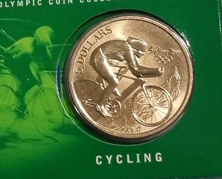 Sydney Olympics 2000 Cycling $5 DOLLAR UNC