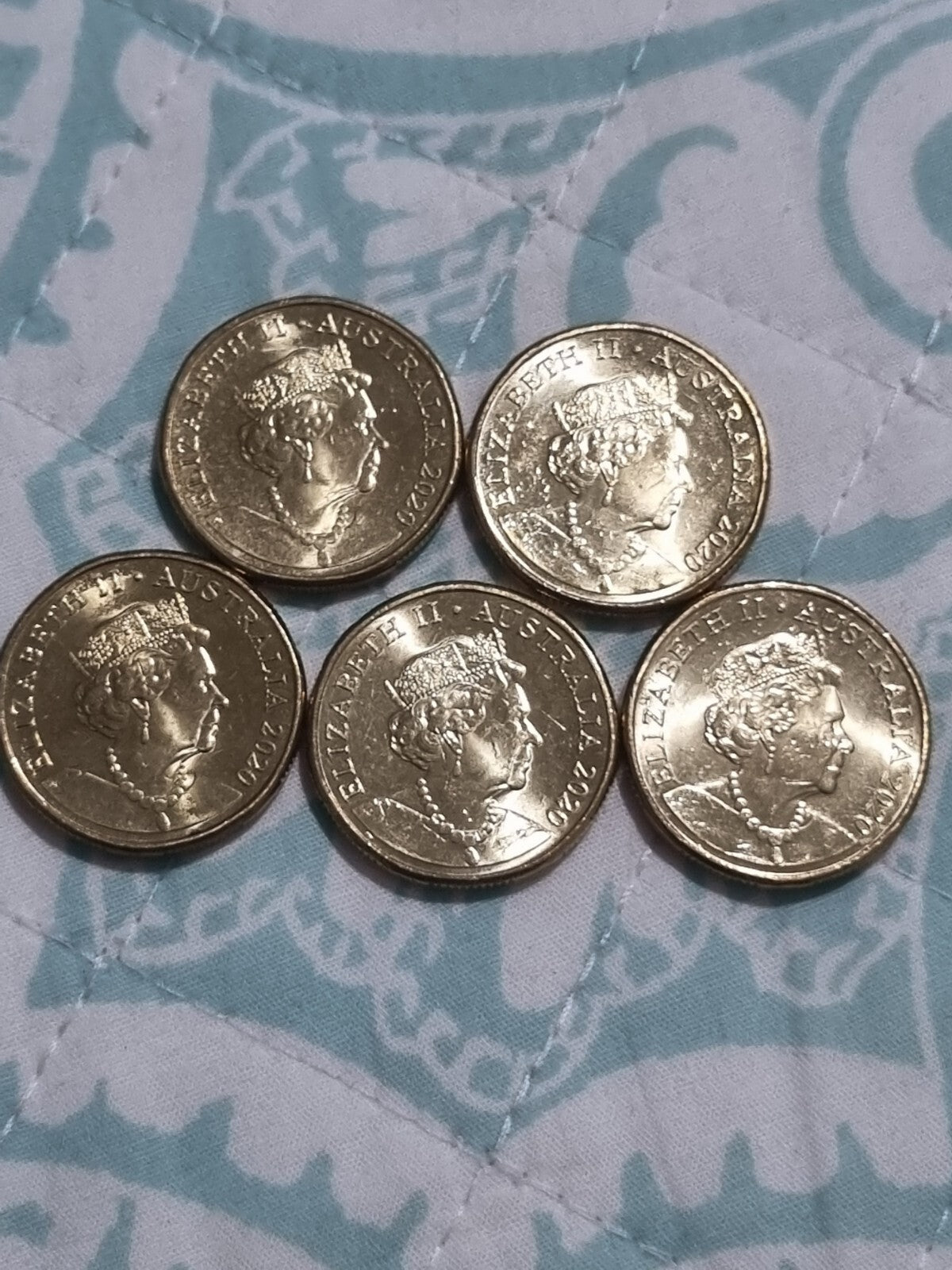 5 x 2020 One Dollar Coins -  Qantas CENTENARY Uncirculated $1