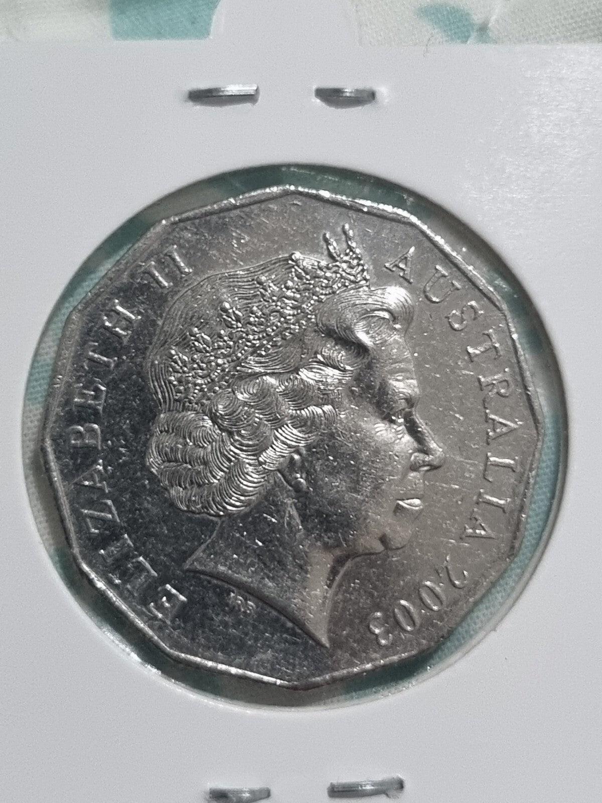 2003 Volunteers 50 Cent Coin - Lightly Circulated in Lighthouse 2x2 Holder 