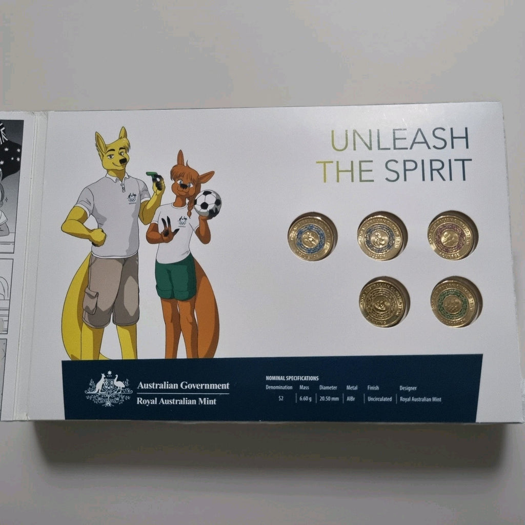 2020 Tokyo Olympic Games 5 Coin Set In Folder
