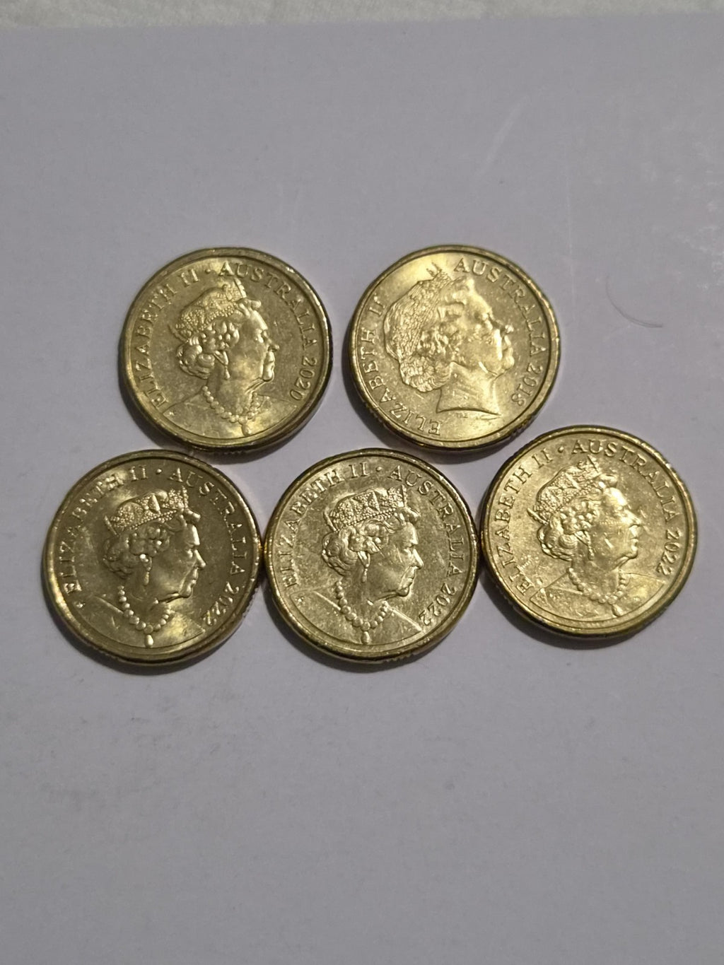 5 x $2 Various Very Shiny Two Dollar Collectable Coins