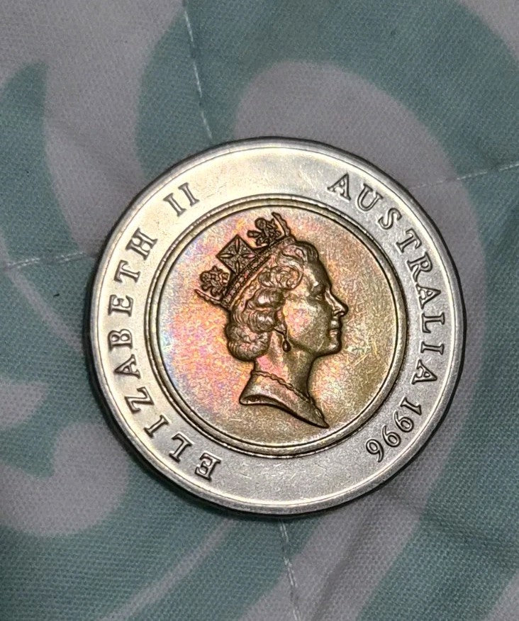 1996 $5 Sir Donald Bradman Five Dollar Coin With Toning