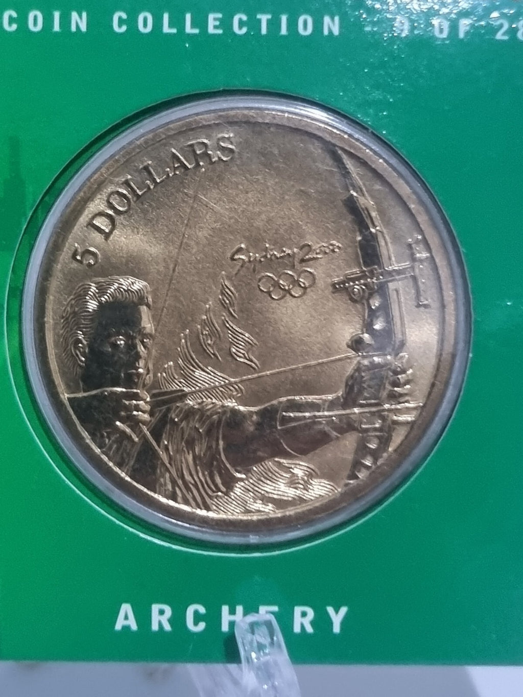 Sydney Olympics 2000 Archery $5 DOLLAR UNC