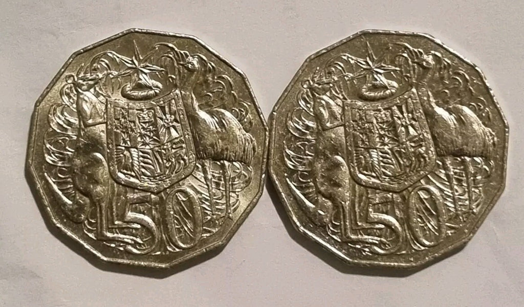 2017 & 2018 50 cent coins , Coat Of Arms - Circulated 