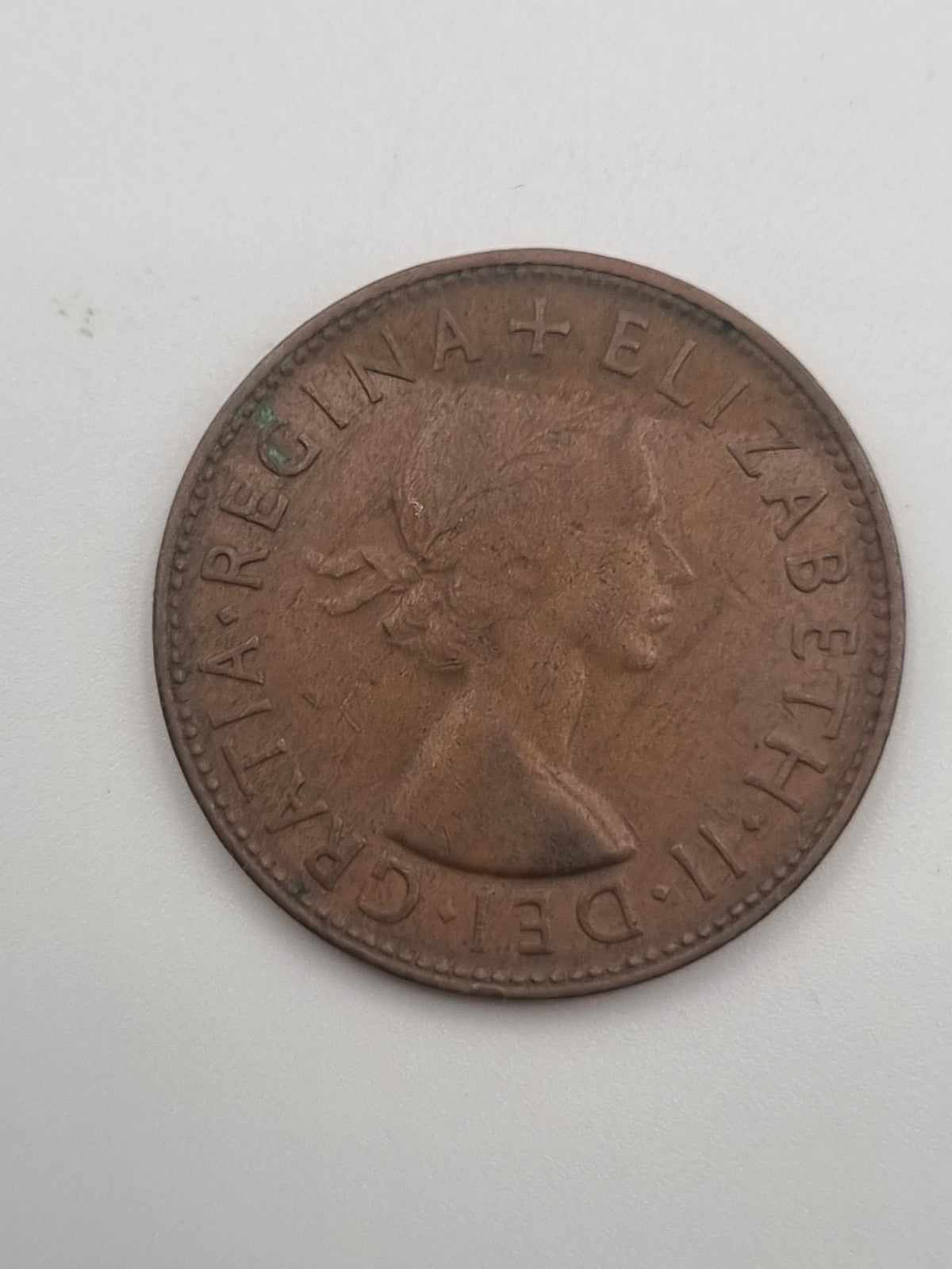 1953 Australian Penny With Dot After The A.